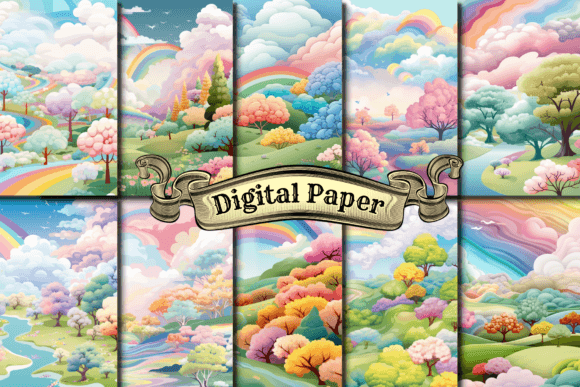 Download Whimsical Land Digital Paper - Premium Resources