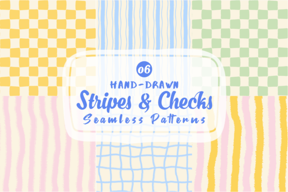 Download Hand Drawn Stripes &amp; Checks Patterns - Hand drawn Collection