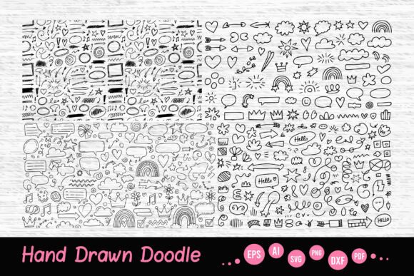 Download Mega SVG Hand Drawn Doodle Set - Hand drawn Collection
