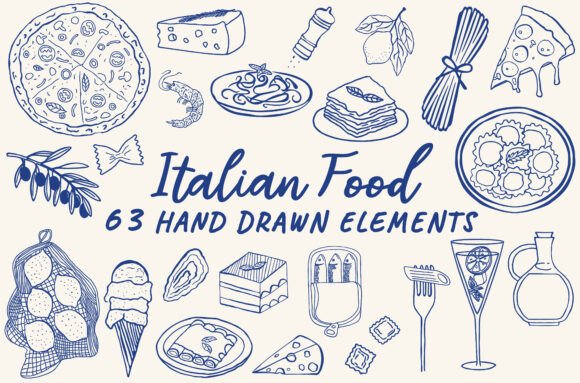 Download Hand Drawn Italian Food La Dolce Vita - Hand drawn Collection