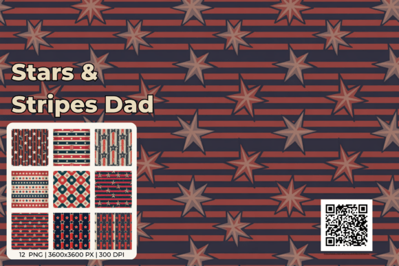 Download Stars &amp; Stripes Dad Pattern Set - Premium Resources