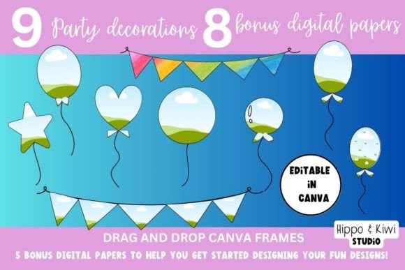 Download Party Decoration Canva Frames Template - Party Collection