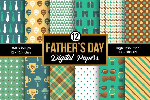Download Father's Day Pattern Digital Papers - Father's day pattern Collection